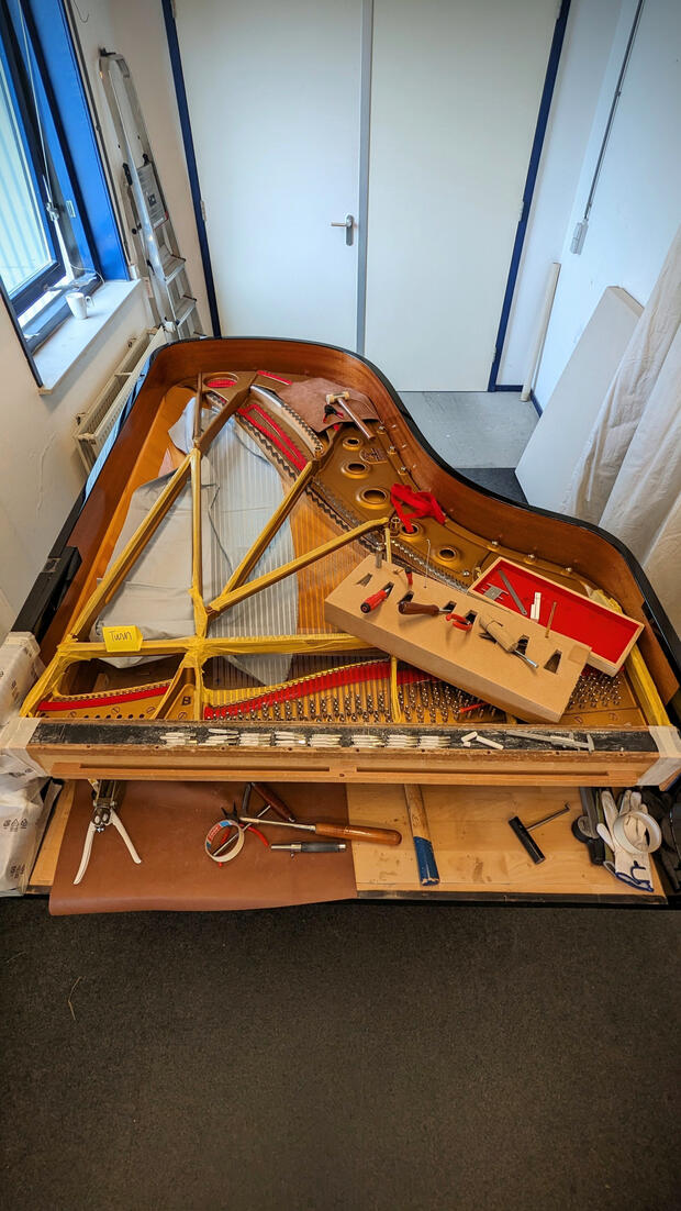 Replace old, brittle wires with premium quality piano strings to restore the clarity, sustain, and rich harmonic power of the instrument